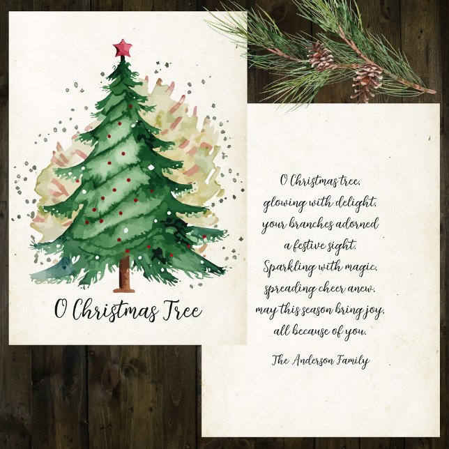 O Christmas Tree Vintage  Holiday Card (Creator Uploaded)
