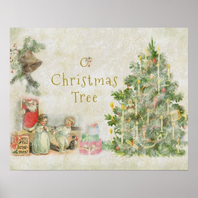 O Christmas Tree Vintage Poster (Front)