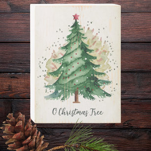 O Christmas Tree Vintage Wooden Box Sign