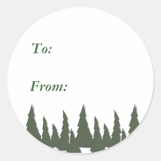 O Christmas Trees - Christmas GIft labels (Front)