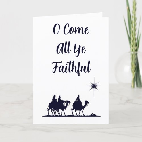 O Come All Ye Faithful Minimalist  Holiday Card