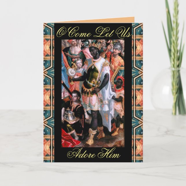 O Come Let Us Adore Him Christmas Card (Front)