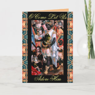 O Come Let Us Adore Him Christmas Card