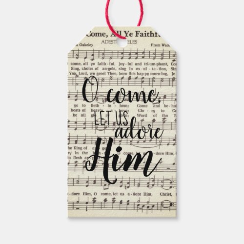 O Come Let Us Adore Him Gift Tags