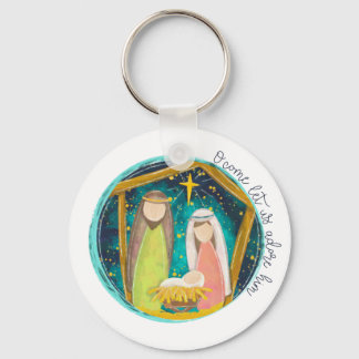O Come Let Us Adore Him Keychain