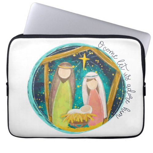 O Come Let Us Adore Him Laptop Sleeve