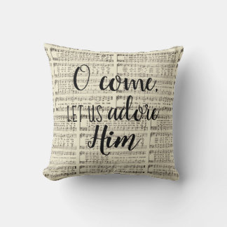 O Come, Let Us Adore Him Throw Pillow