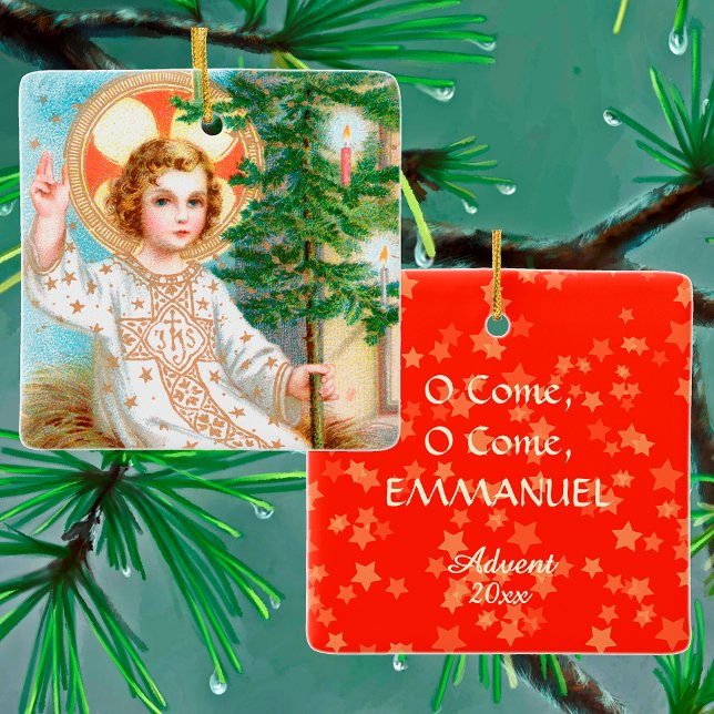 O Come, O Come, Emmanuel  (Detail) Advent Ceramic Ornament (Creator Uploaded)