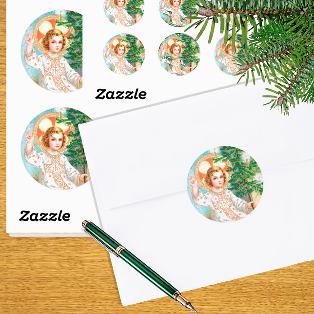 O Come, O Come, Emmanuel (Detail) Advent  Classic Round Sticker (Creator Uploaded)