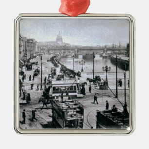O' Connell Bridge and the River Liffey, Dublin Metal Ornament