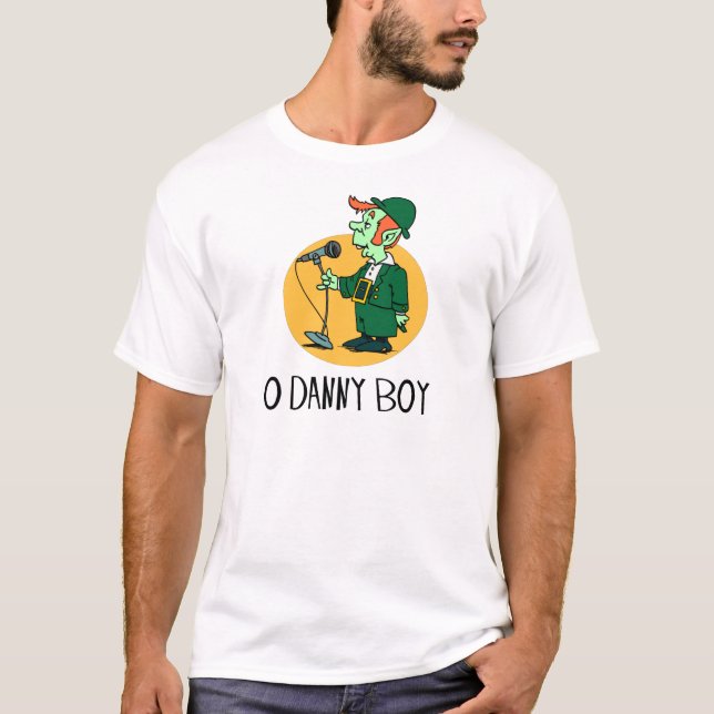 O Danny Boy Singing Leprechaun T-Shirt (Front)