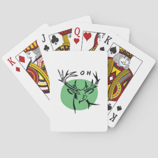 O Dear O Dear Green Minimal Modern Design Poker Cards