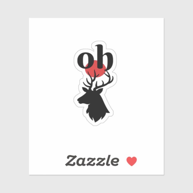 O Dear O Dear Red Artistic Expression  Sticker (Sheet)