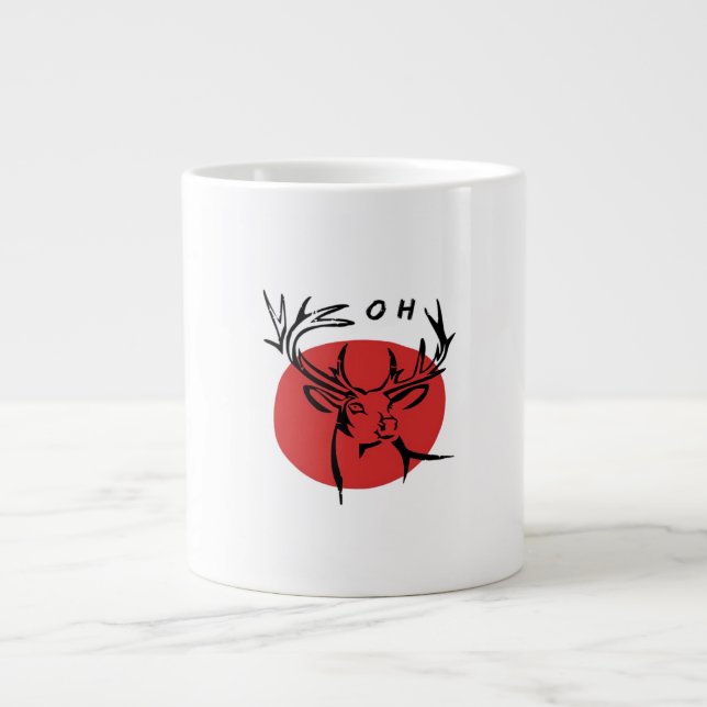 O Dear O Dear Red Retro Classic Design  Giant Coffee Mug (Front)