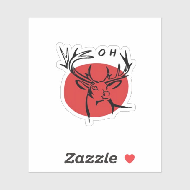 O Dear O Dear Red Retro Classic Design  Sticker (Sheet)