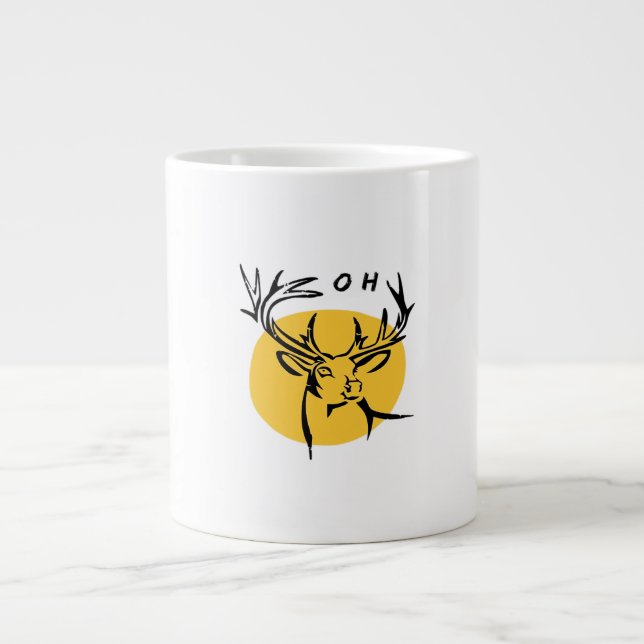 O Dear O Dear Yellow Artistic Style  Giant Coffee Mug (Front)