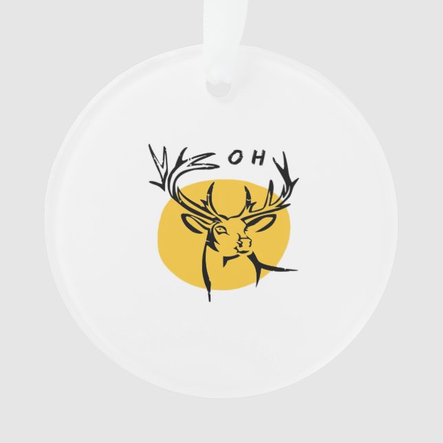 O Dear O Dear Yellow Artistic Style Ornament (Front)