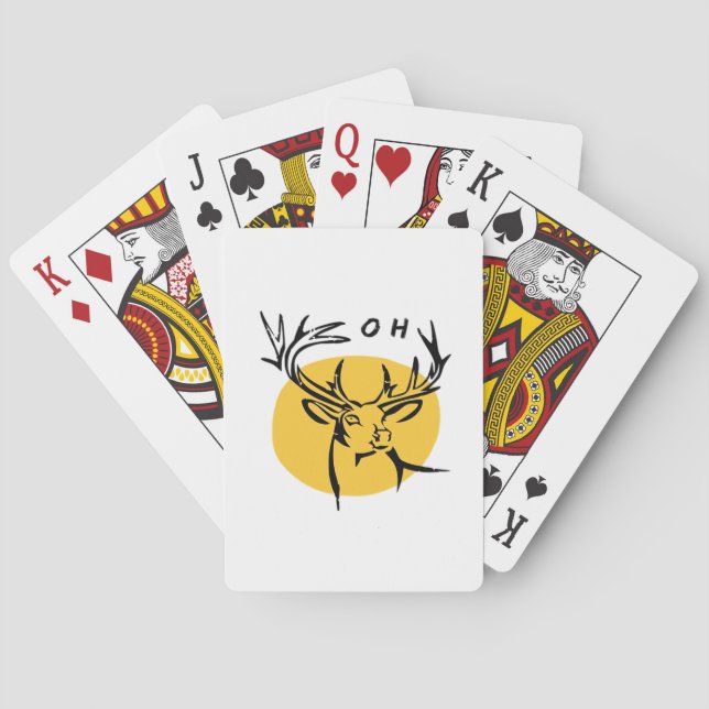 O Dear O Dear Yellow Artistic Style  Poker Cards (Back)