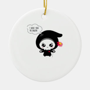 o Death - Funny Valentines Day Classic Ceramic Ornament