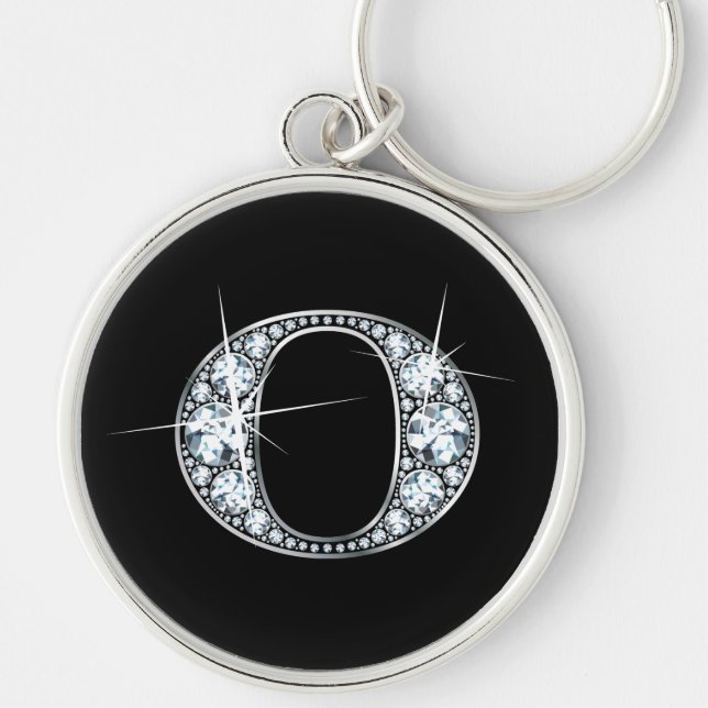 "O" Diamond Bling Keychain (Front)