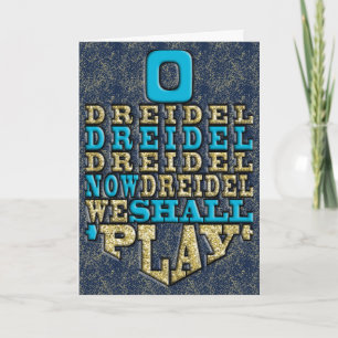 "O Dreidel" Hanukkah Card w Envelope