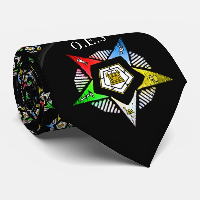 O.E.S~ NECK TIE (Rolled)