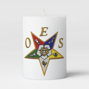 O.E.S. PILLAR CANDLE