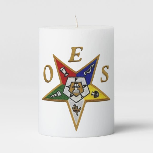 O.E.S. PILLAR CANDLE (Front)