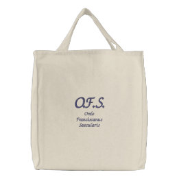 O.F.S. Third Order Franciscan Embroidered Tote Bag