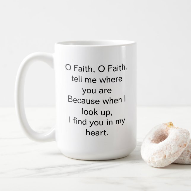 O Faith Inspirational  Coffee Mug (With Donut)
