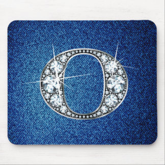 O Faux-"Diamond Bling" on Denim Mousepad