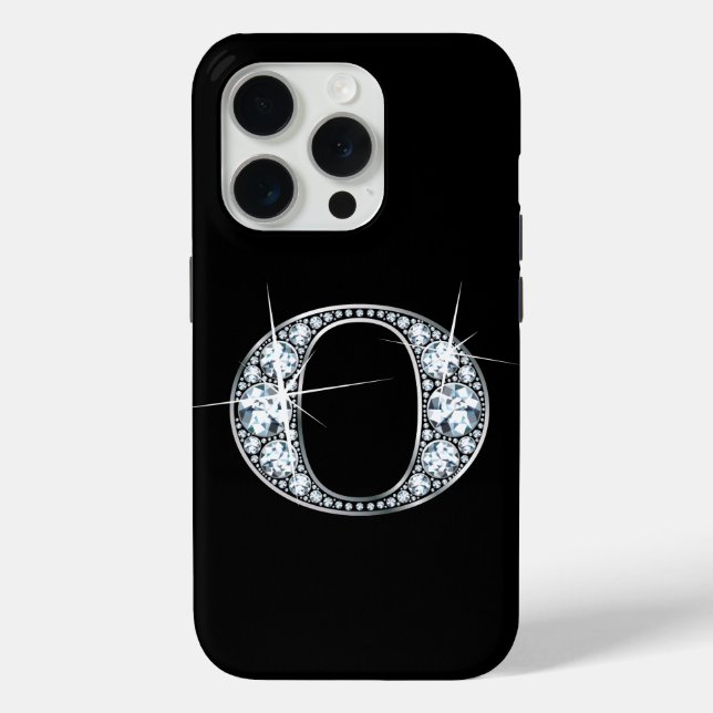 O Faux Diamond Monogram Case-Mate iPhone Case (Back)