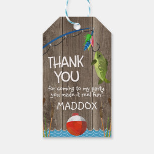 O-fish-al Fishing Themed Birthday Favor Tag