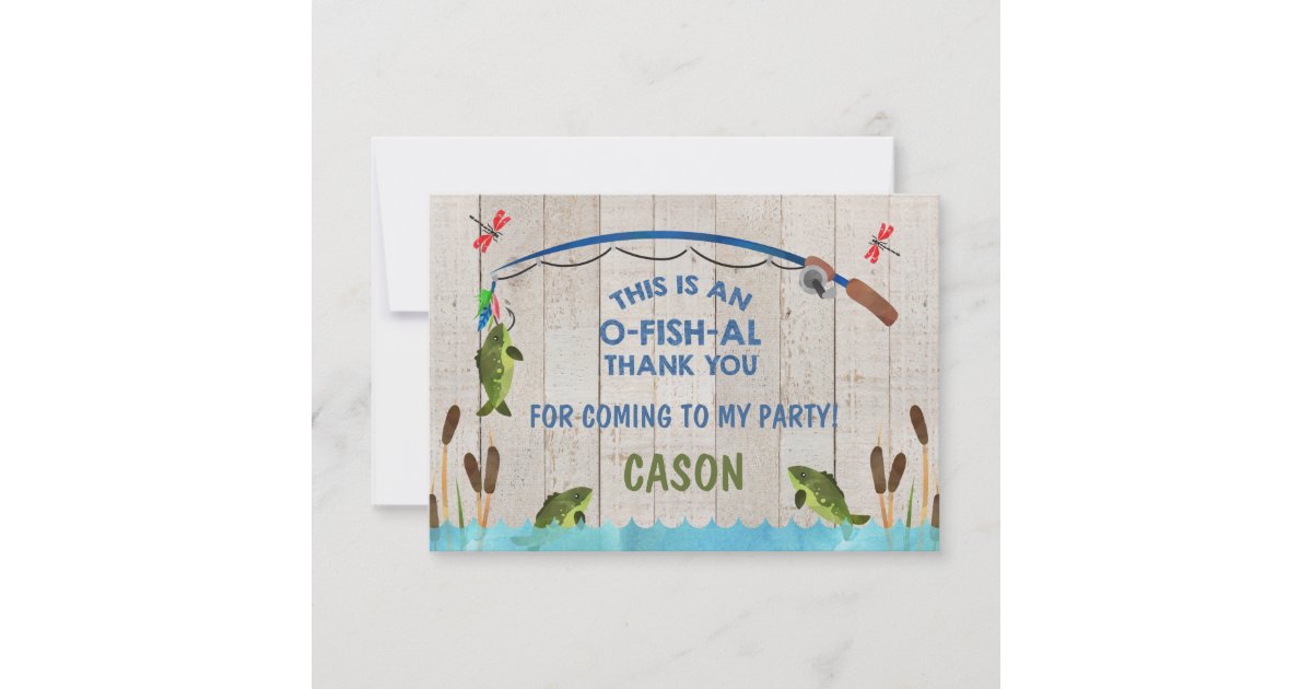 O fish al Thank You Card | Zazzle