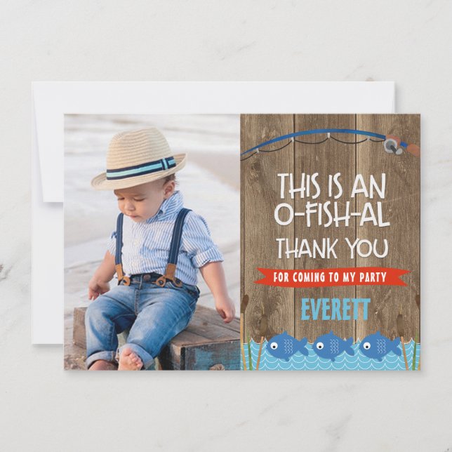 O-Fish-al Thank You Photo Card (Front)