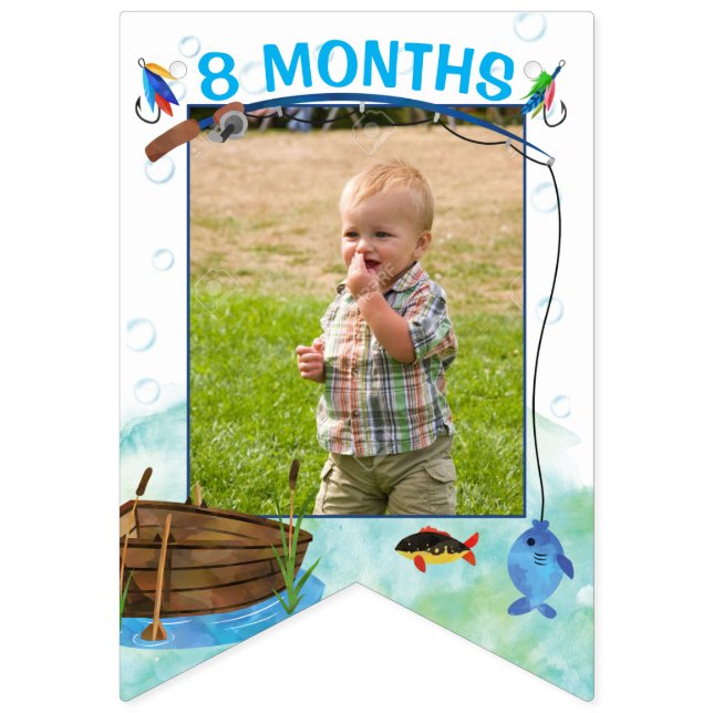 O-fish-ally 1st Birthday Fishing Party Bunting Flags (Tenth Flag)