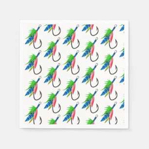 O-fish-ally birthday pattern Fisherman Pattern Napkins