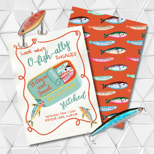 O-fish-ally Engaged Funky Sardine Save the Date Invitation
