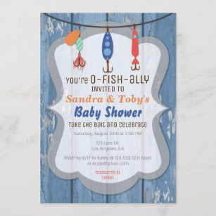  Fishing Baby Shower Invitations, Fishing Shower Invitations, Fishing Theme Party Invites, Nautical Baby Shower, Boy Baby Shower