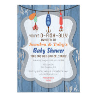O-FISH-ALLY Fishing Baby Shower Invitation