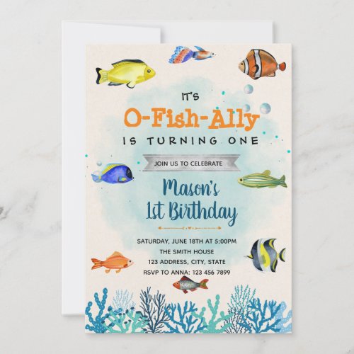 O_Fish_Ally fishing birthday party Invitation