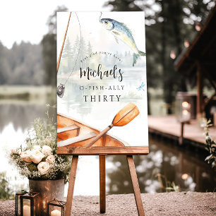 O-Fish-Ally Fishing Themed 30th Birthday Party Foam Board