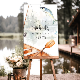 O-Fish-Ally Fishing Themed 50th Birthday Party Foam Board