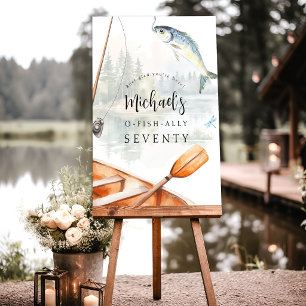 O-Fish-Ally Fishing Themed 70th Birthday Party Foam Board
