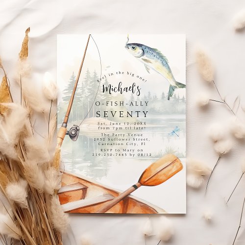 O-Fish-Ally Fishing Themed 70th Birthday Party