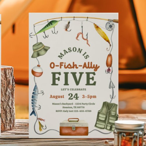 O-Fish-Ally Five Birthday Invitation