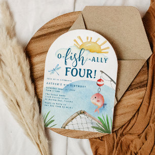 O Fish Ally Four!   4th Birthday Party Invitation