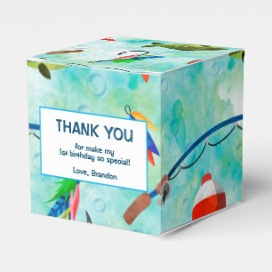 O-fish-ally gone fishing little fisherman birthday favor boxes