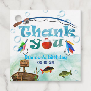 O-fish-ally, Gone Fishing, Little Fisherman Party Favor Tags