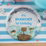 O-fish-ally gone fishing themed birthday party paper plates
